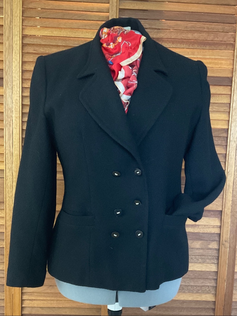 Classic Black Double-Breasted Women's Blazer